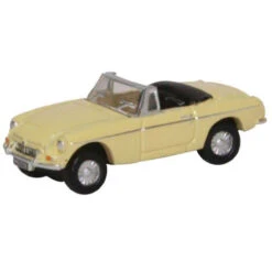 Oxford Diecast NMGB002 - MGB Roadster Pale Primrose- N Scale