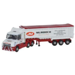 Oxford Diecast NTCAB003 - Scania T Cab Tractor With Dump Trailer - Assembled J&M Murdoch Recycling - HO Scale