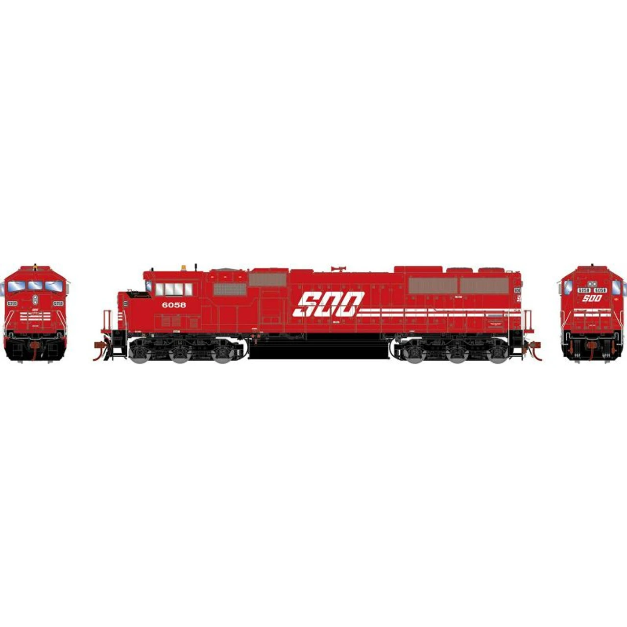 Athearn Genesis 75621 - EMD SD60M "TRICLOPS" W/ Tsunami2 DCC & Sound Soo Line (SOO) 6058 - HO Scale 3 Athearn Genesis 75621 - EMD SD60M "TRICLOPS" W/ Tsunami2 DCC & Sound Soo Line (SOO) 6058 - HO Scale