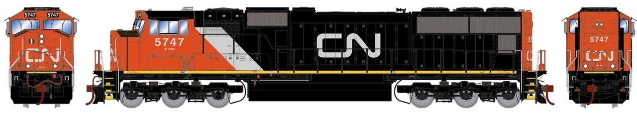 Athearn Genesis 75824 - EMD SD75I W/ Tsunami2 DCC & Sound Canadian National (CN) 5747 - HO Scale 3 Athearn Genesis 75824 - EMD SD75I W/ Tsunami2 DCC & Sound Canadian National (CN) 5747 - HO Scale