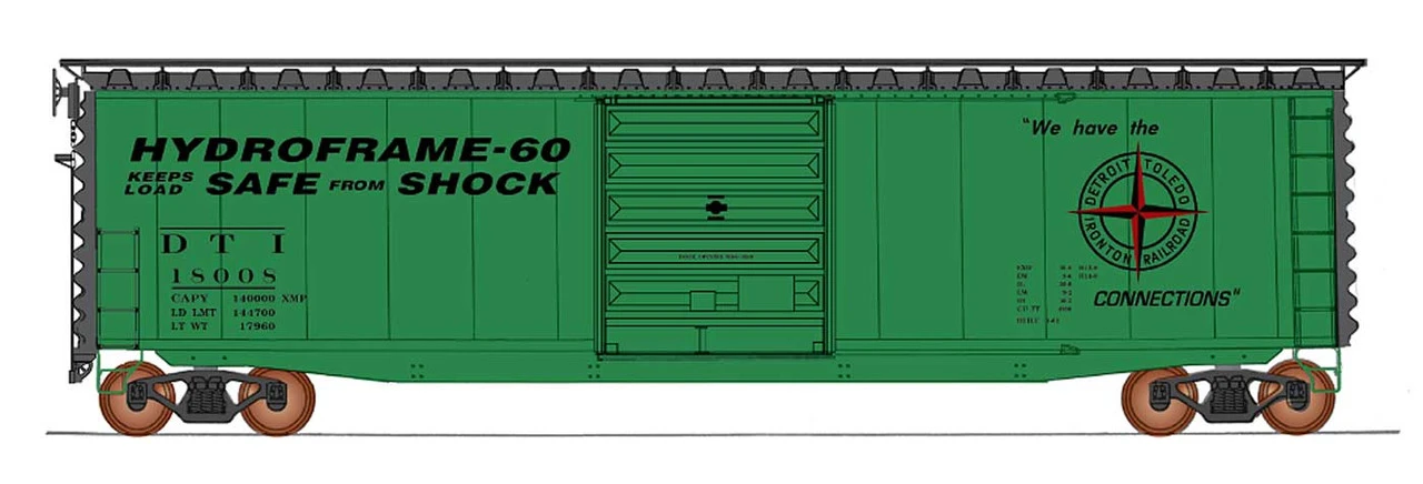 InterMountain 45951-03 - 50' PS-1 Single Door Boxcar Detroit, Toledo And Ironton (DTI) 18054 - HO Scale 3 InterMountain 45951-03 - 50' PS-1 Single Door Boxcar Detroit, Toledo And Ironton (DTI) 18054 - HO Scale