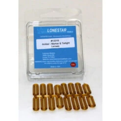 Lonestar Model 12016 - Marker & Tail Light Lenses - Amber - HO Scale