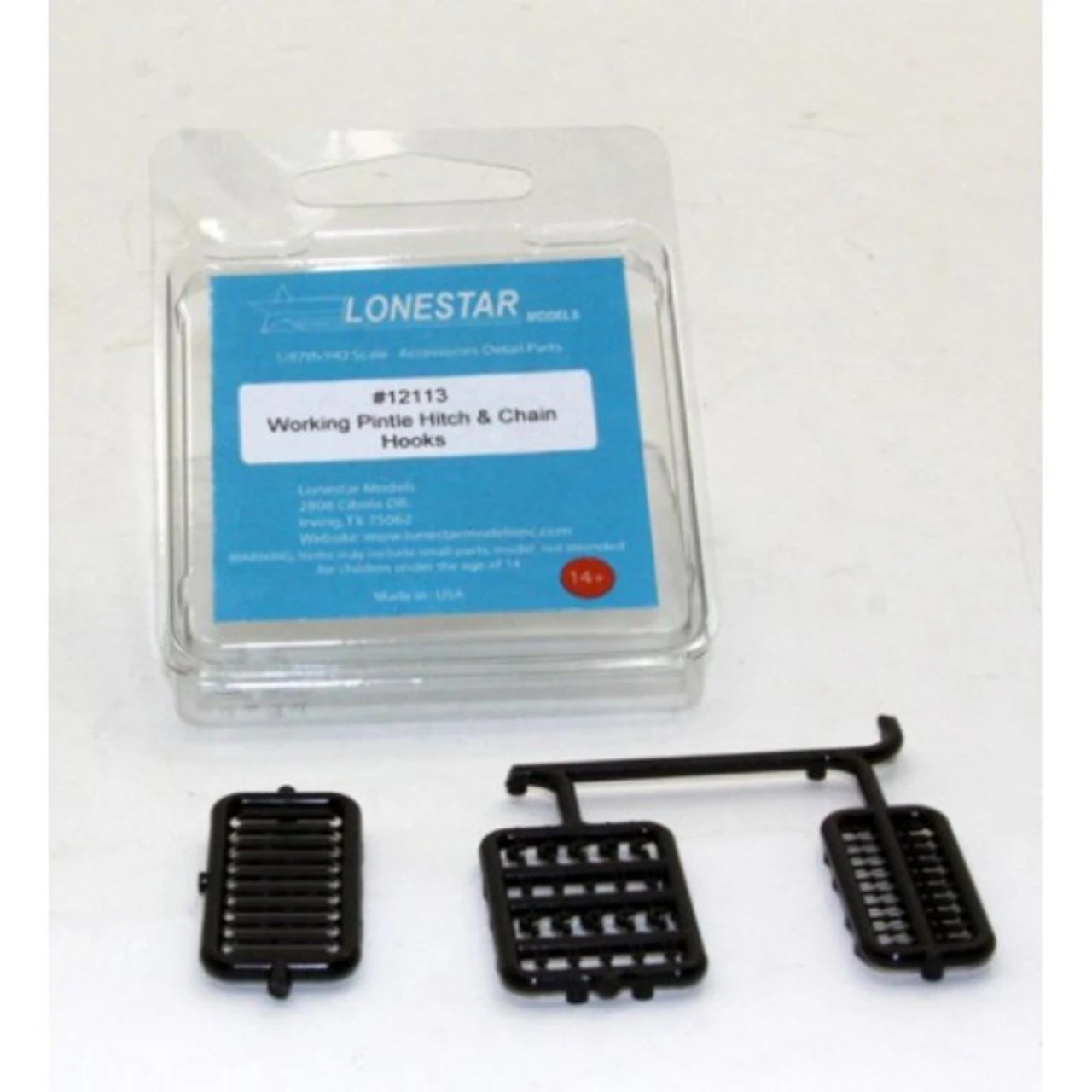 Lonestar Model 12113 - Pintle Hitch Accessory Pack - Black - HO Scale Kit 3 Lonestar Model 12113 - Pintle Hitch Accessory Pack - Black - HO Scale Kit