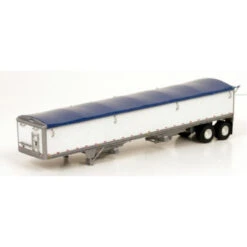 Lonestar Model 6005 - Wilson 43' Pacesetter Grain Trailer Kit - White Body; Dark Blue Tarp - HO Scale Kit