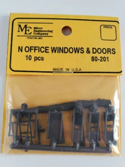 Micro Engineering 80-201 - Office Windows & Doors 10pcs - N Scale