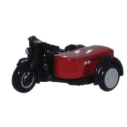Oxford Diecast NBSA003 - BSA Motorcycle W/ Sidecar - Royal Mail - N Scale
