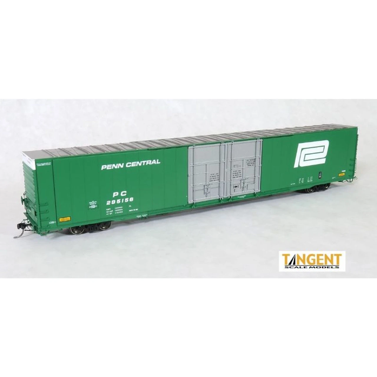 Tangent Scale Models 25027-06 - Greenville 86' Double Plug Door Box Car Penn Central (PC) 295159 - HO Scale 3 Tangent Scale Models 25027-06 - Greenville 86' Double Plug Door Box Car Penn Central (PC) 295159 - HO Scale