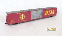 Tangent Scale Models 25046-10 - Greenville 86′ Double Plug Door Box Car Detroit, Toledo And Ironton (DTI) 26848 - HO Scale