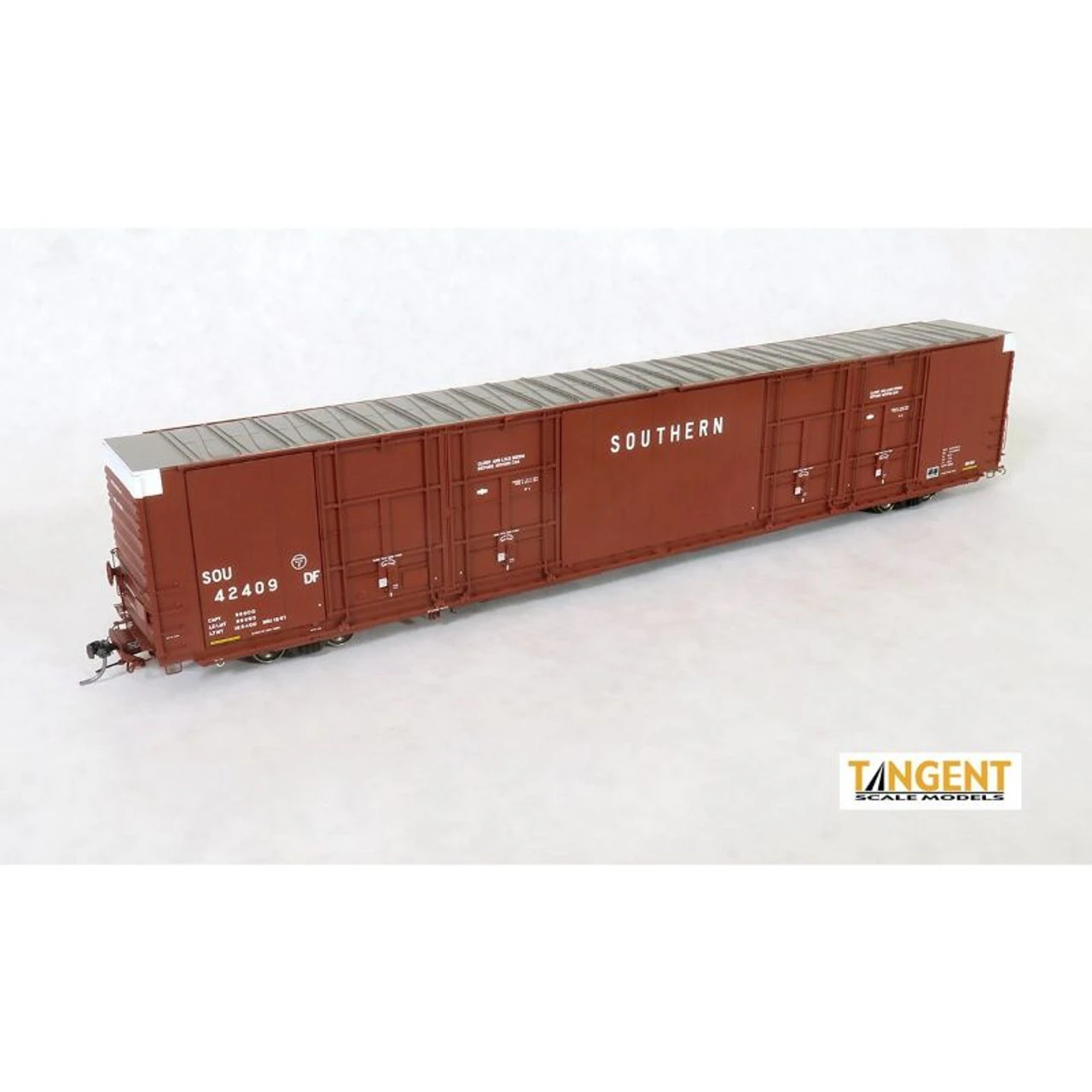 Tangent Scale Models 25514-01 - Greenville 86' Quad Plug Door Boxcar Southern (SOU) 42409 - HO Scale 3 Tangent Scale Models 25514-01 - Greenville 86' Quad Plug Door Boxcar Southern (SOU) 42409 - HO Scale