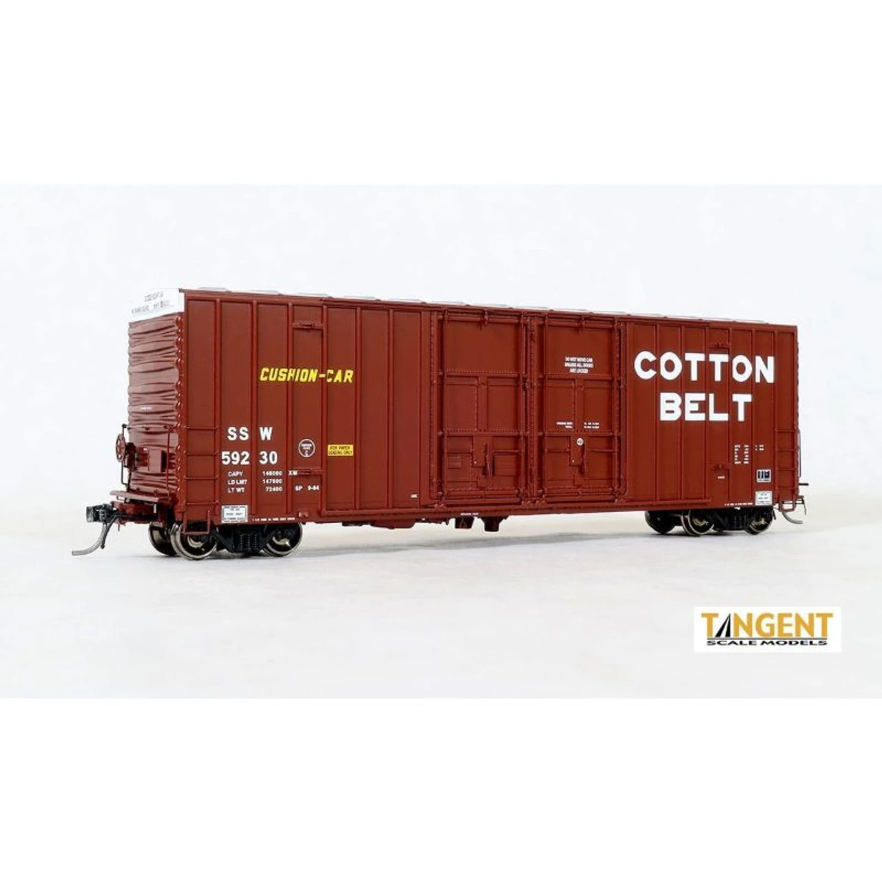 Tangent Scale Models 29011-11 - SSW “B-70-42 Repaint 1984+” Gunderson 6089 50′ High Cube Boxcar Cotton Belt (SSW) 59251 - HO Scale 3 Tangent Scale Models 29011-11 - SSW “B-70-42 Repaint 1984+” Gunderson 6089 50′ High Cube Boxcar Cotton Belt (SSW) 59251 - HO Scale